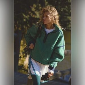 FP Movement by Free People Green and Blue Sweatshirt Size Small